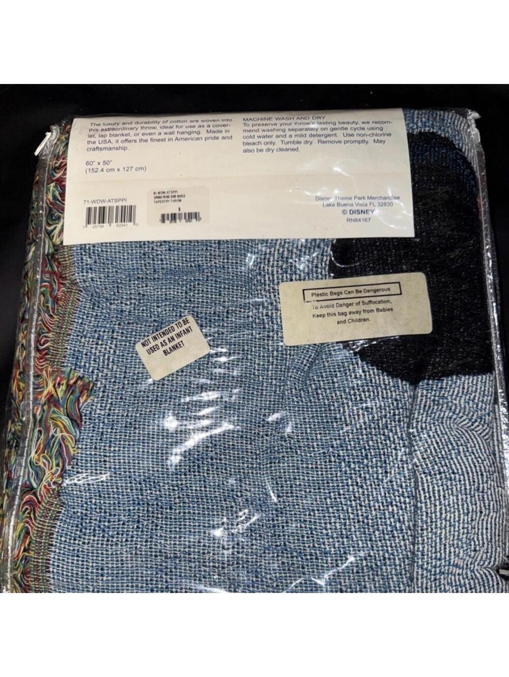 Authentic Walt Disney World Tapestry Woven Throw Blanket - Picture 3 of 4